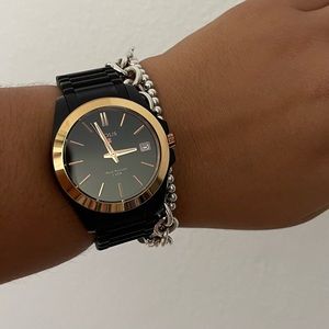 Tous Stainless Steel Watch with Silicone Strap